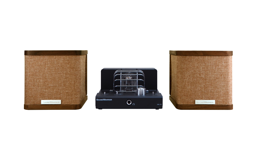 城下工業SOUND WARRIORサウンドウォーリアハイブリッド真空管アンプSWL-T01とスピーカーSW-SP2とのセット