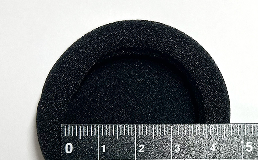 城下工業SOUND WARRIOR軽量片耳ヘッドセットSW-H1の交換用イヤーパッド・スポンジ製の内径サイズ