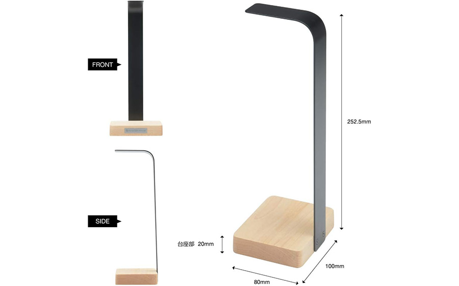 SWA-HPS ヘッドホンスタンド ハードメープル ウォールナット 木製 無垢材 SOUND WARRIOR