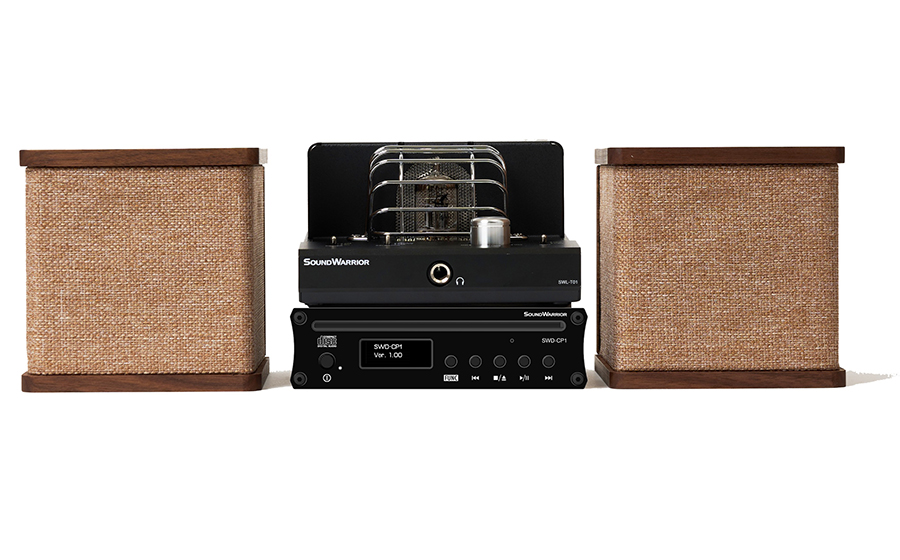 城下工業SOUND WARRIORハイブリッド真空管アンプSWL-T01とCDプレーヤーSWD-CP1とスピーカーSW-SP2の組み合わせ