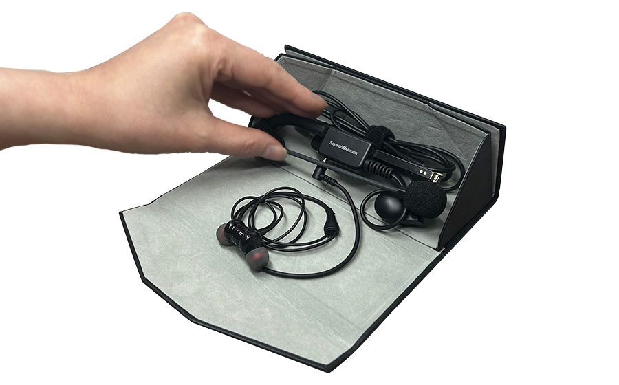 城下工業SOUND WARRIOR　サウンドウォーリア　ヘッドセット　イヤホン　SW-HW1　メガネケース