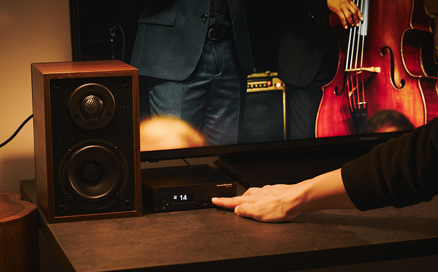 城下工業 SOUND WARRIORサウンドウォーリア　テレビ用アンプSWD-TV1　接続例 EQモード